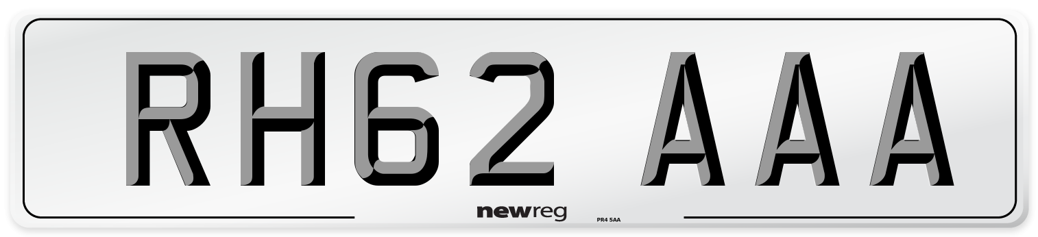 RH62 AAA Number Plate from New Reg
